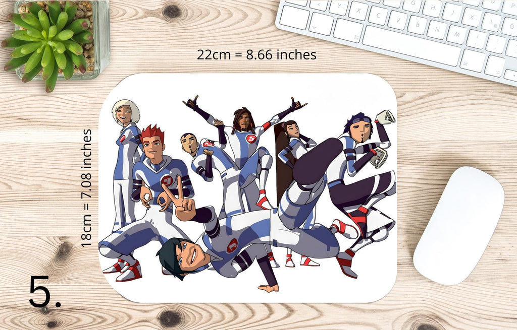 Galactik Football, D' Jok, Aarch, Ahito, Micro-Ice, Rocket, Tia, Thran, Mei, Snow Kids, Paradisian, Akillians | MAUSEPAD, Gaming Mouse Pad
