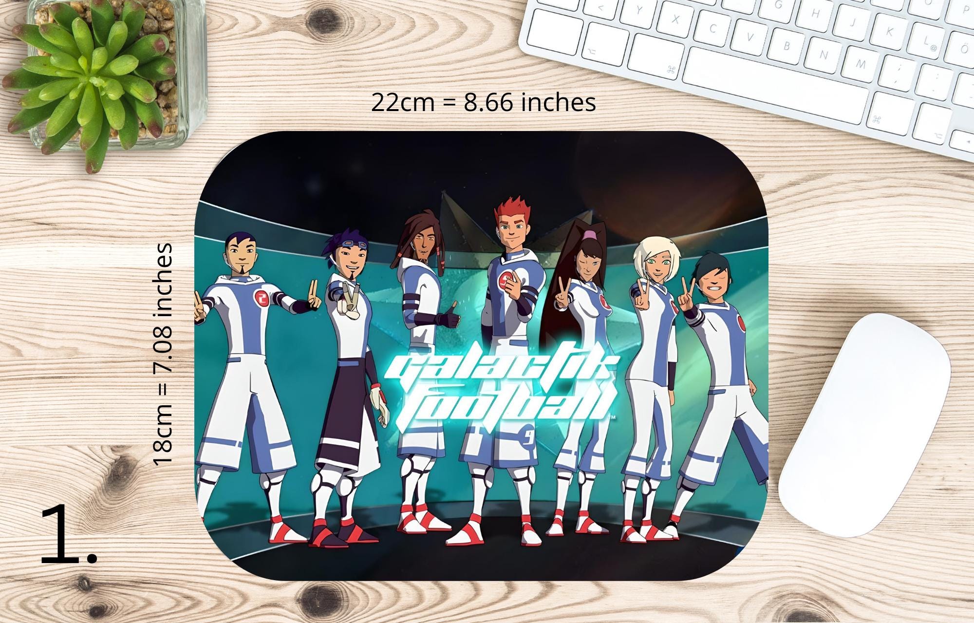 Galactik Football, D' Jok, Aarch, Ahito, Micro-Ice, Rocket, Tia, Thran, Mei, Snow Kids, Paradisian, Akillians | MAUSEPAD, Gaming Mouse Pad