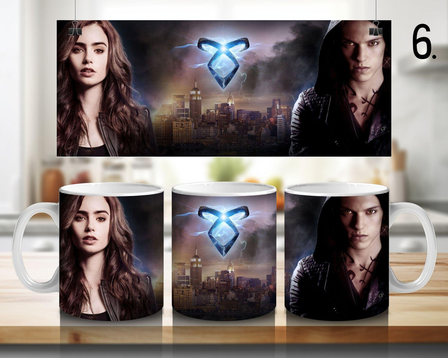 Kubek ceramiczny Nocni Łowcy / Shadowhunters – Clary Fray i Jace Wayland