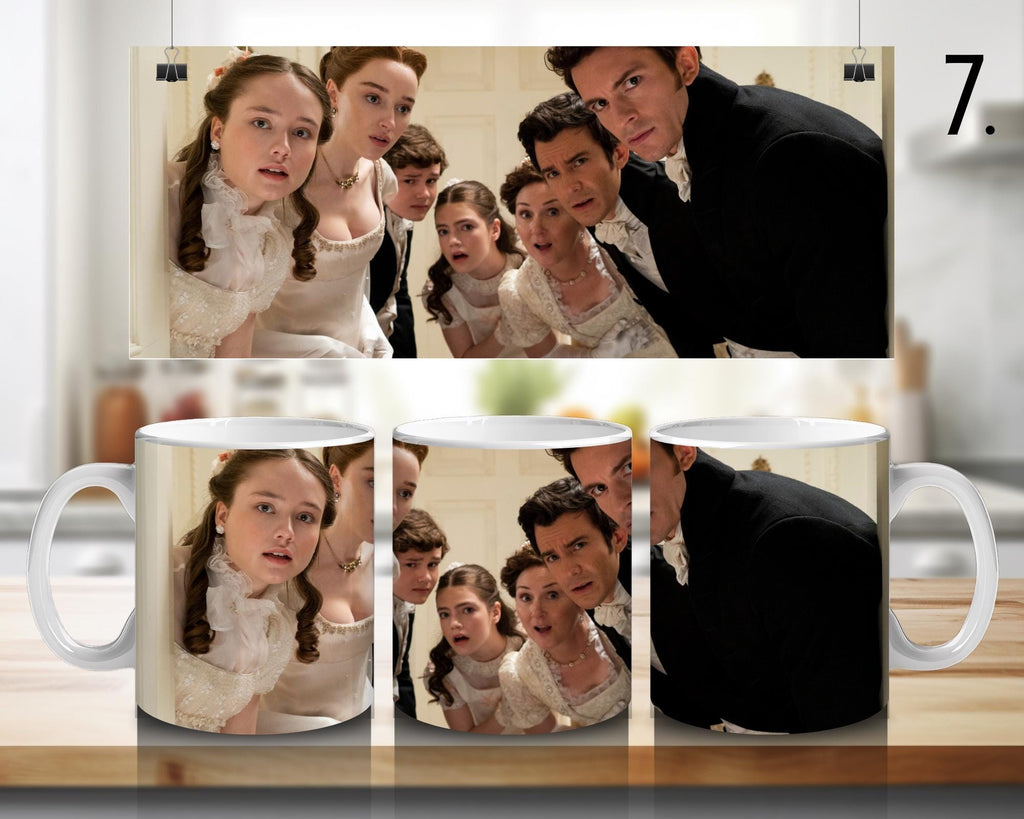 Bridgerton, Anthony, Eloise , Simon Basset, Colin, Kate Sharma , Daphne, Penelope | 100%CERAMIC MUG, 11Oz = 330ml