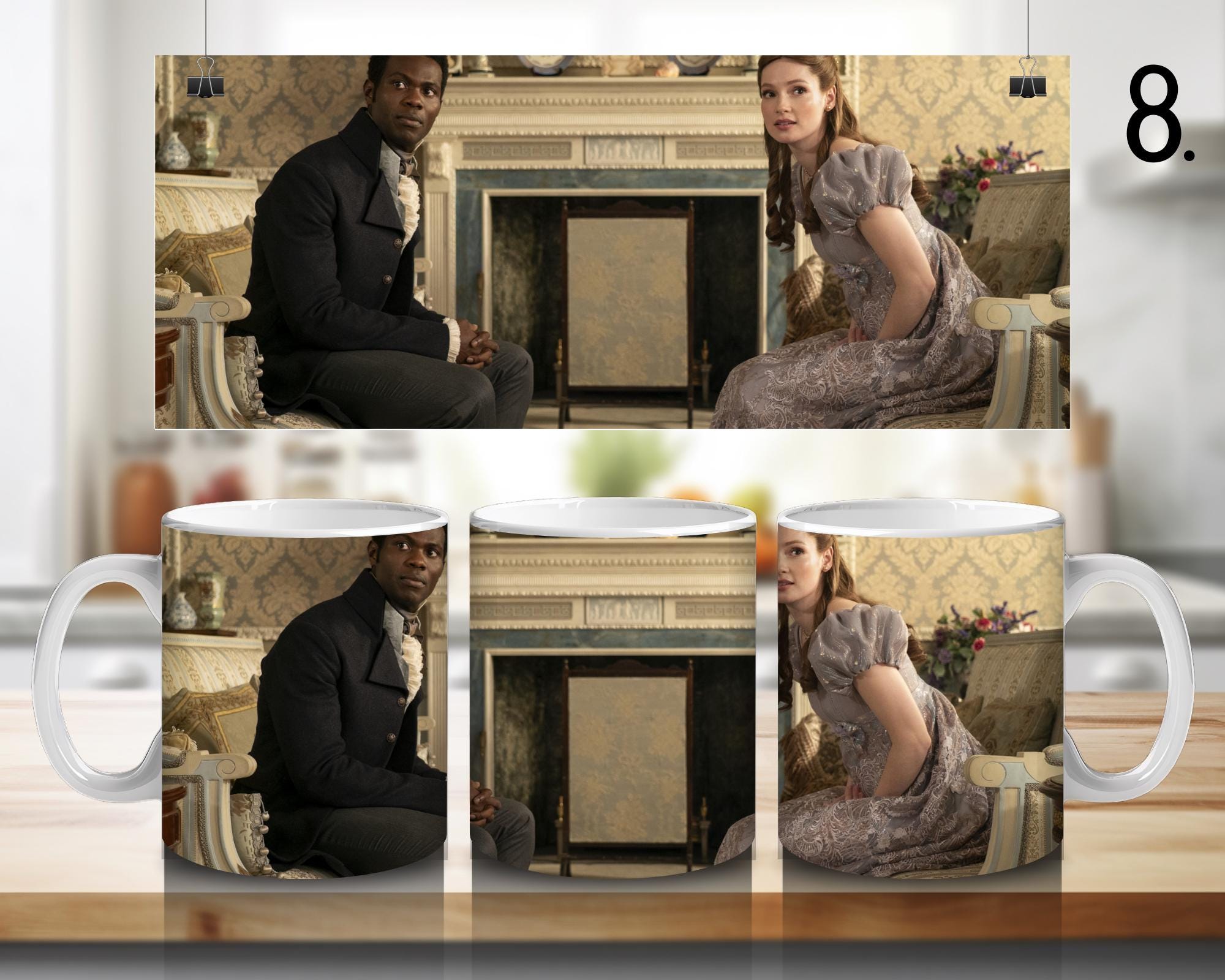 Bridgerton, Anthony, Eloise , Simon Basset, Colin, Kate Sharma , Daphne, Penelope | 100%CERAMIC MUG, 11Oz = 330ml