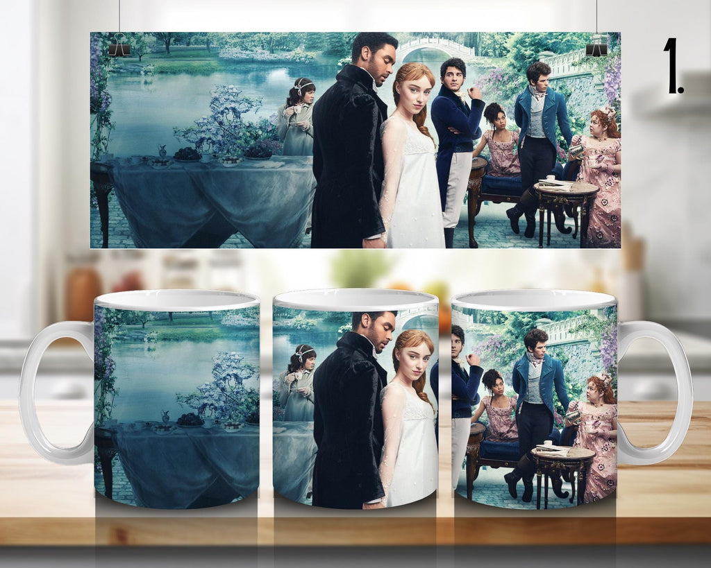 Bridgerton, Anthony, Eloise , Simon Basset, Colin, Kate Sharma , Daphne, Penelope | 100%CERAMIC MUG, 11Oz = 330ml