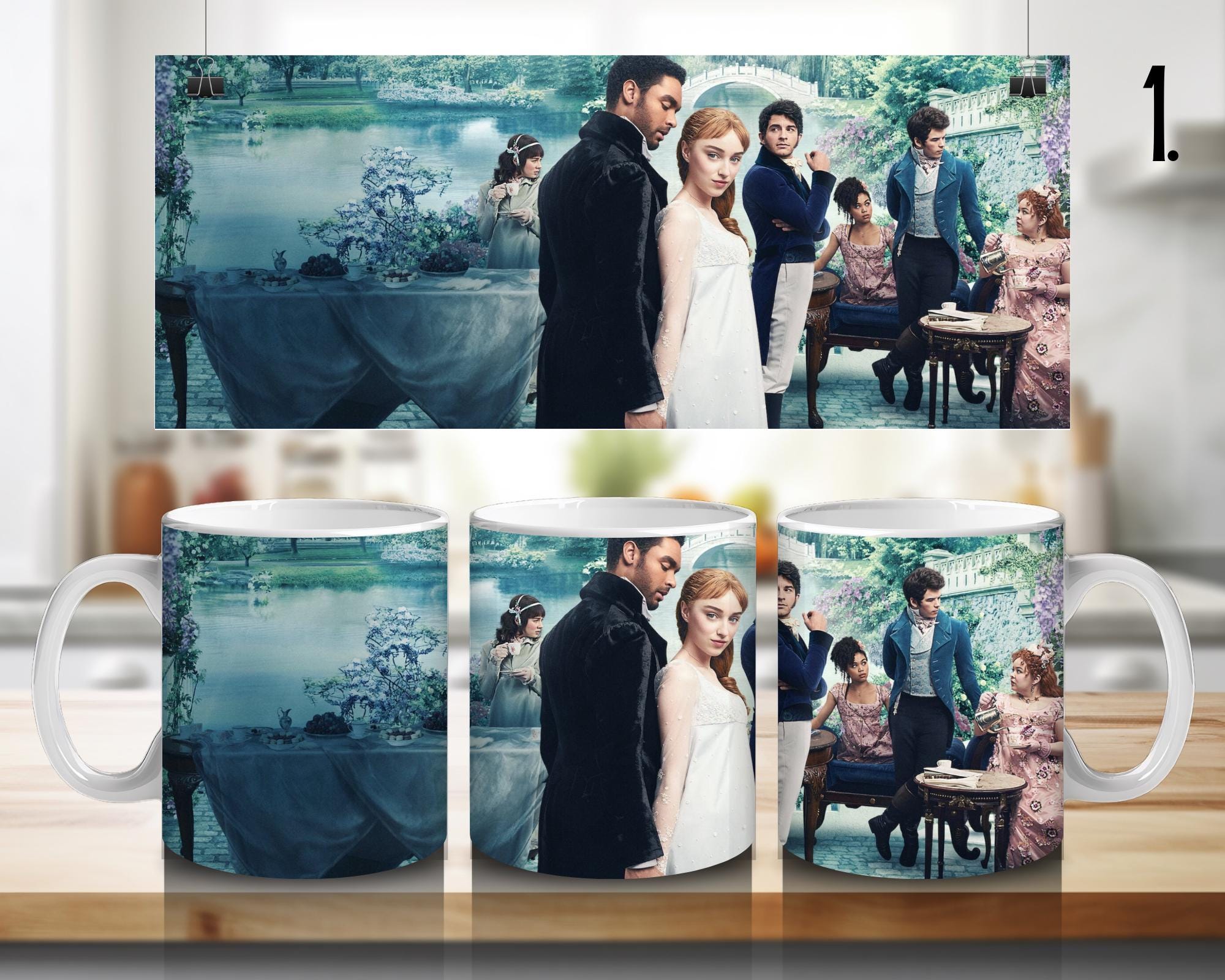 Bridgerton, Anthony, Eloise , Simon Basset, Colin, Kate Sharma , Daphne, Penelope | 100%CERAMIC MUG, 11Oz = 330ml