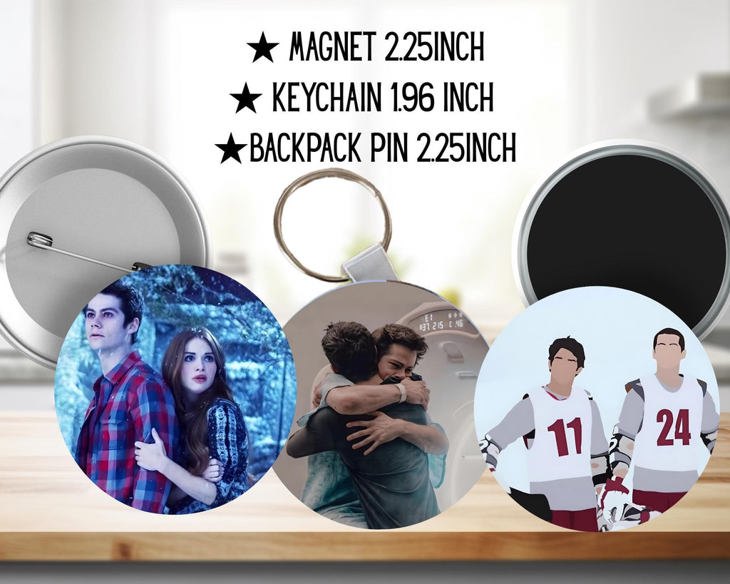 Teen Wolf, Scott, Stiles, Lydia, Alison, Stiles Stilinski, Lydia Martin, Allison Argent, Derek Hale | PINS, KEYCHAIN, MAGNET