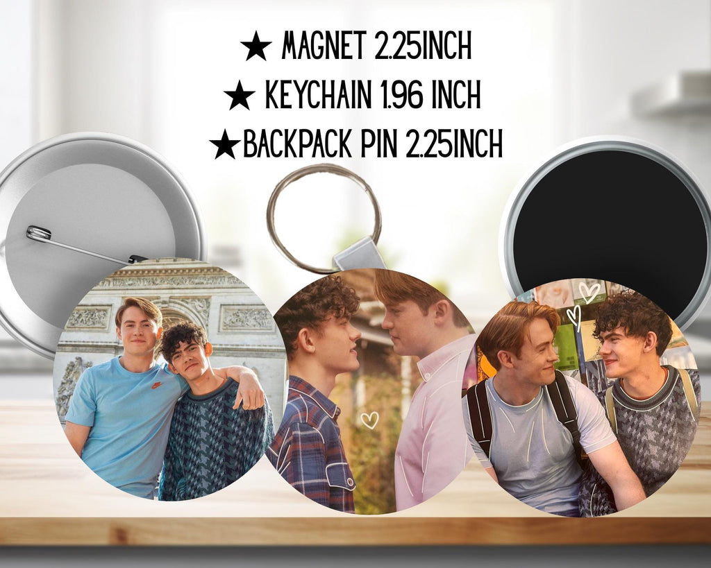 Heartstopper, Nick and Charlie, lgptq, loveislove, series | PINS, KEYCHAIN, MAGNET