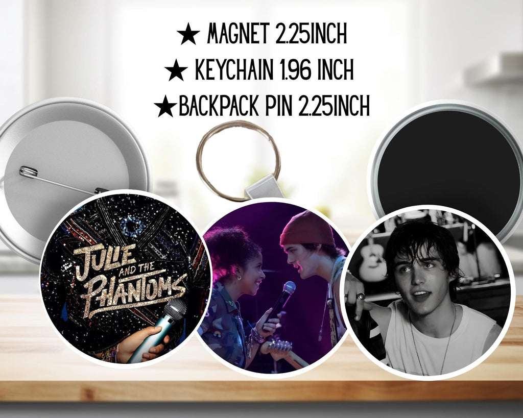 Julie and the Phantoms, Luke, Alex, Reggie, Carrie, Flynn, Julie Molina | PINS, KEYCHAIN, MAGNET