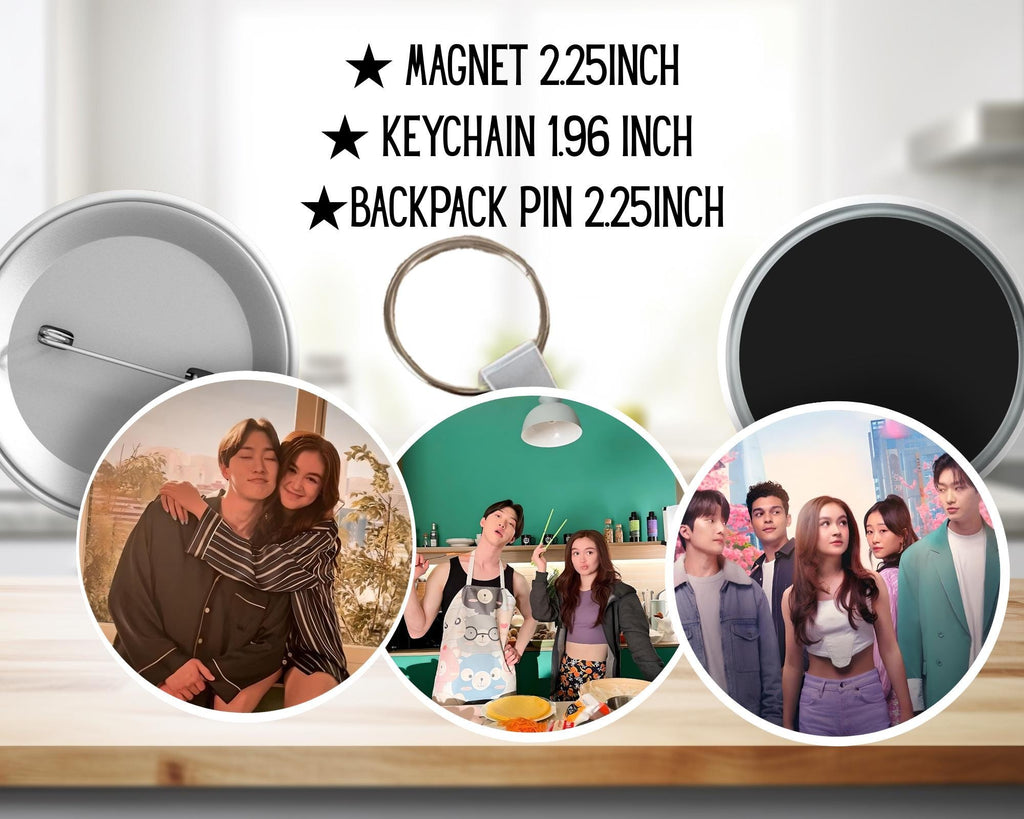 Xo, Kitty, Min Ho, Kitty Song Covey, Netflix, Dae-heon Kim, Yuri Han | PINS, KEYCHAIN, MAGNET