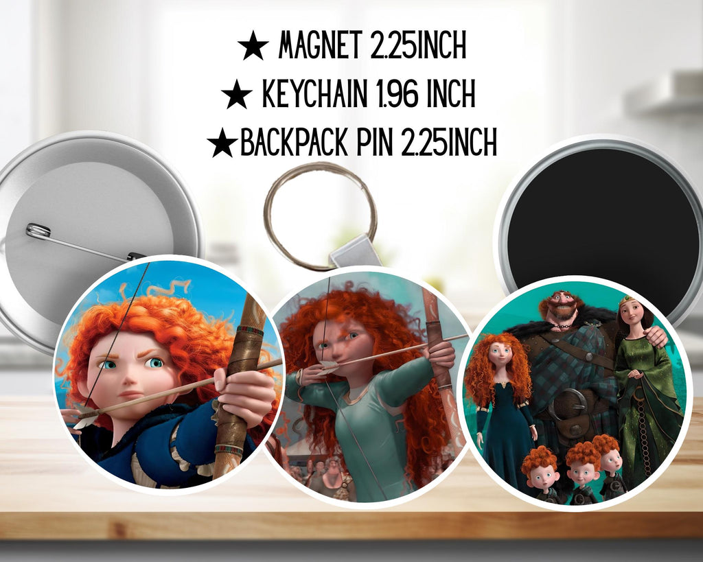 Brave, Disney Pack, Bravedisney, Merida, Disneyprincess, Meridabrave | PINS, KEYCHAIN, MAGNET