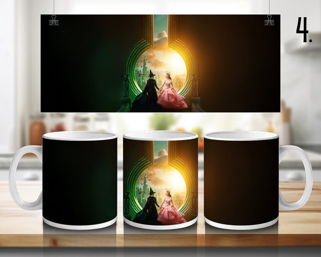 Wicked 2024, Wizard Musical Movie 2024, Wicked, Elphaba, Glinda, Change For Good, Pink And Green, Defying | 100% CERAMIC MUG, 11Oz = 330ml