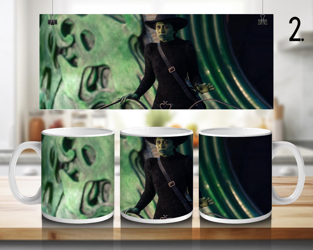 Wicked 2024, Wizard Musical Movie 2024, Wicked, Elphaba, Glinda, Change For Good, Pink And Green, Defying | 100% CERAMIC MUG, 11Oz = 330ml