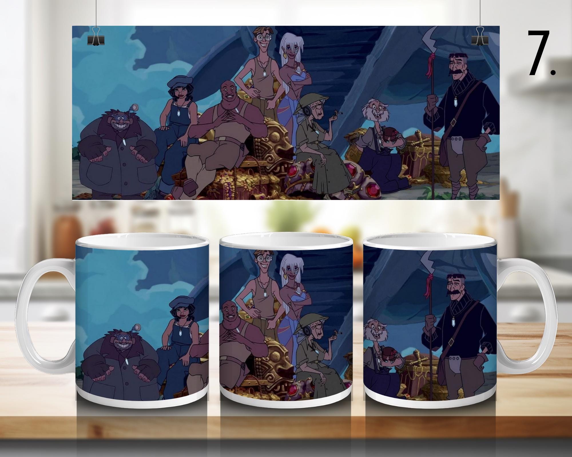 Atlantis: The Lost Empire, Milos Return, Milo, Kida, Kidagakash Nedakh, Audrey Ramirez, Vincenzo, Gaetan | 100% CERAMIC MUG, 11Oz = 330ml