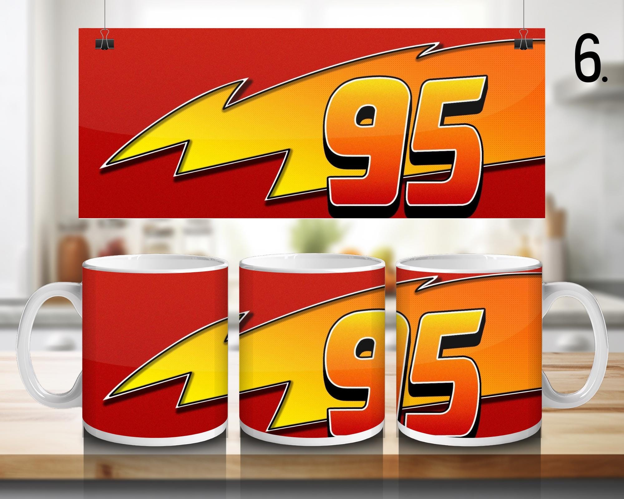 Cars, Lightning McQueen, Disney Pack | 100% CERAMIC MUG, 11Oz = 330ml