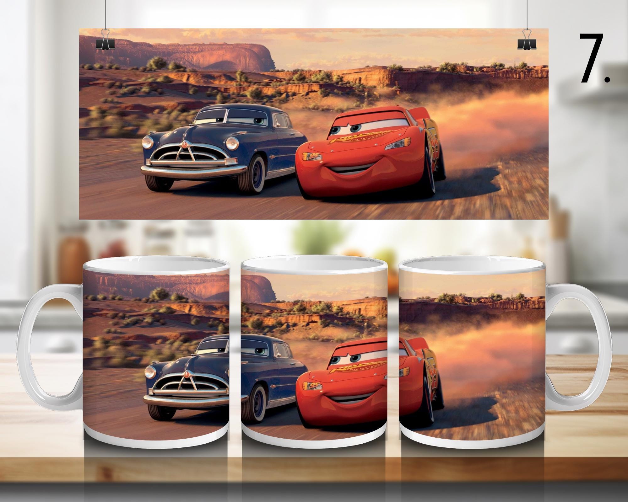 Cars, Lightning McQueen, Disney Pack | 100% CERAMIC MUG, 11Oz = 330ml
