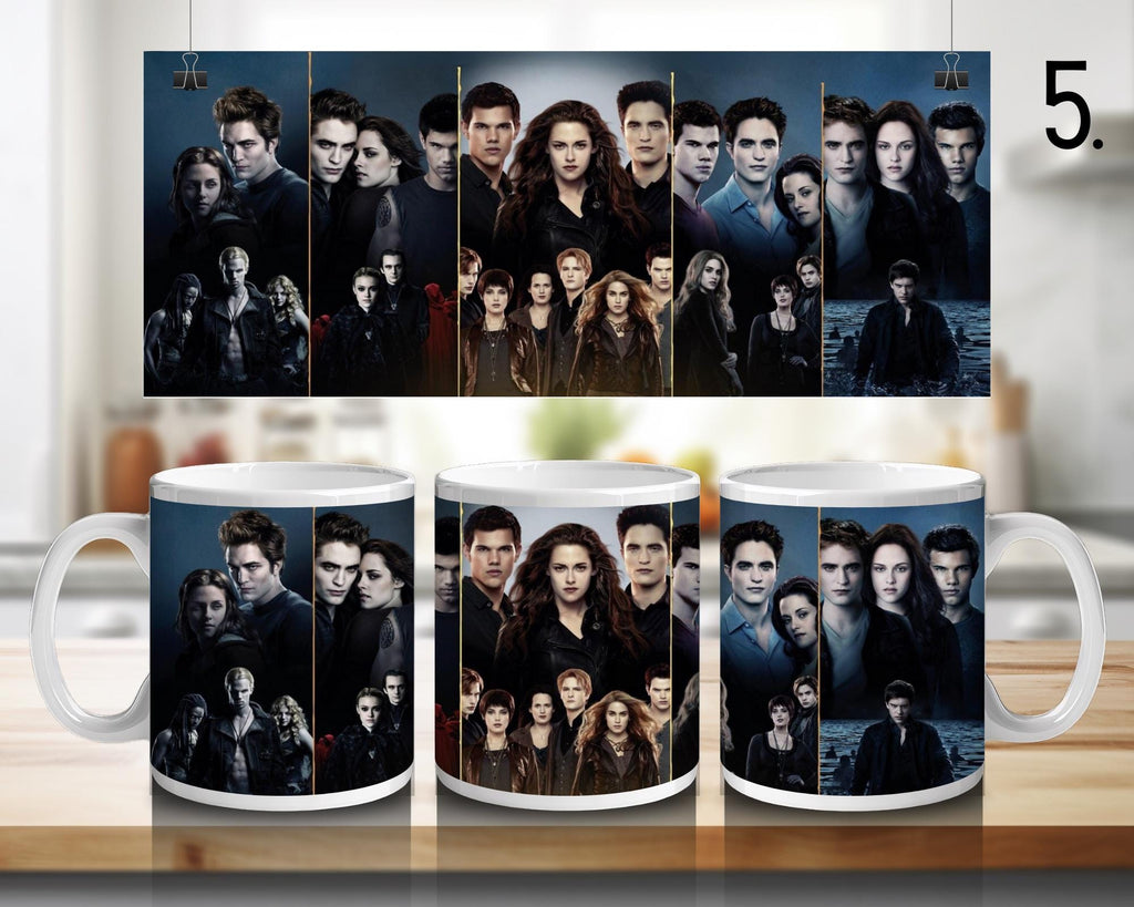 Twilight , Bella Swan, Edward Cullen, Jacob Black, Jasper Hale, Emmett Cullen, Esme, Rosalie Hale, Alice | 100% CERAMIC MUG, 11Oz = 330ml