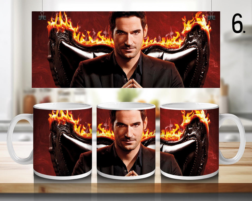 Lucifer, Chloe Decker, Mazikeen, Amenadiel, Dr Linda, Ella Lopez, netflixseries | 100% CERAMIC MUG, 11Oz = 330ml