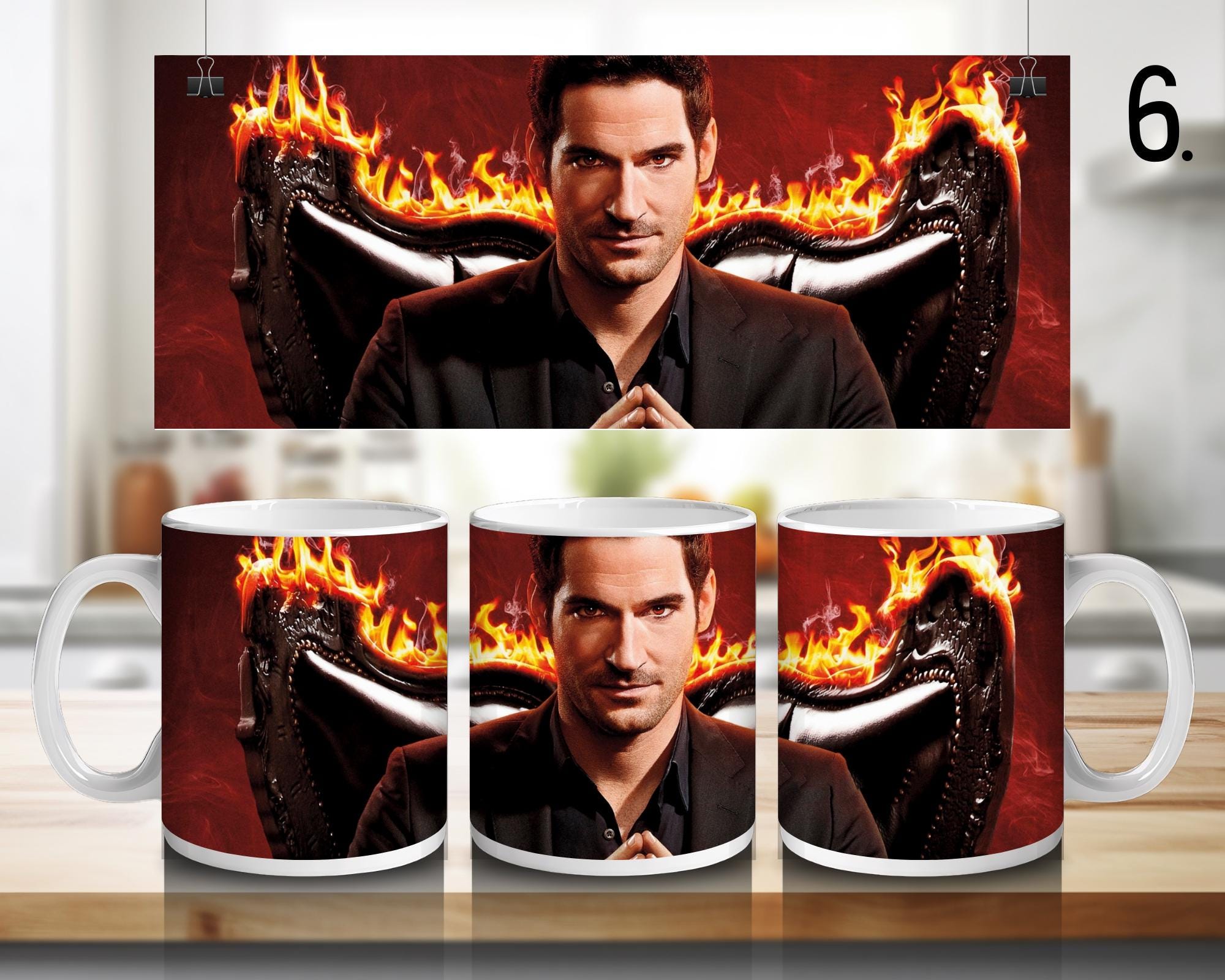 Lucifer, Chloe Decker, Mazikeen, Amenadiel, Dr Linda, Ella Lopez, netflixseries | 100% CERAMIC MUG, 11Oz = 330ml