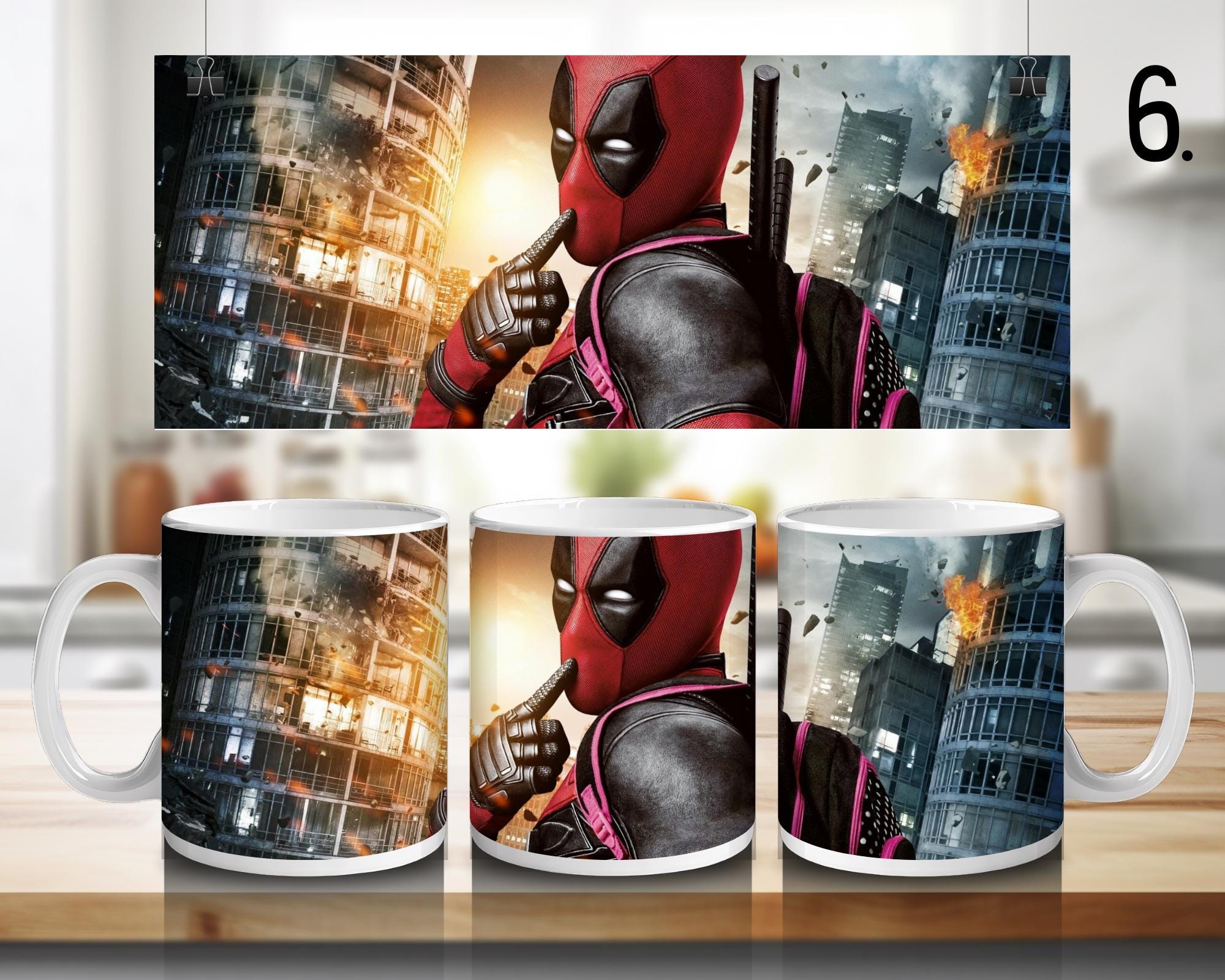 Deadpool & Wolverine , Superhero, Marvel Jesus  | 100% CERAMIC MUG, 11Oz = 330ml