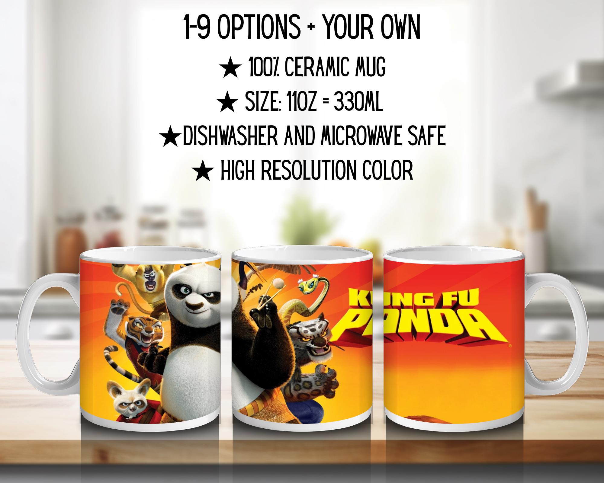 Kung fu panda, Poo, Disney Pack, Shifu, Tai Lung | 100% CERAMIC MUG, 11Oz = 330ml