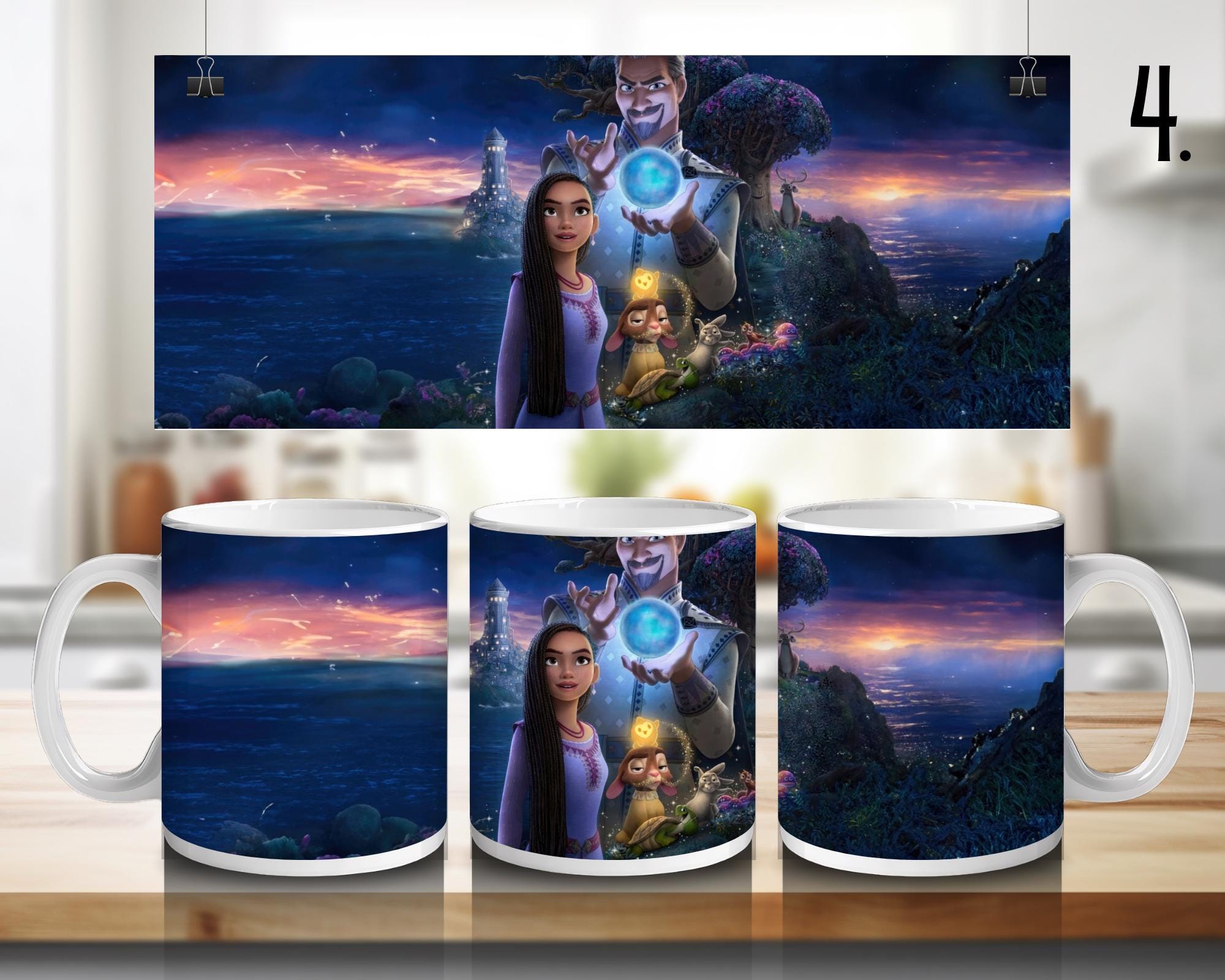 Wish, Disney Pack, Asha, Valentino | 100% CERAMIC MUG, 11Oz = 330ml