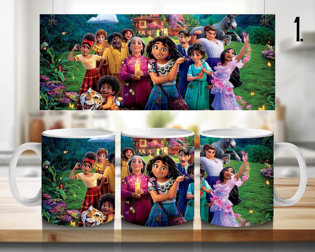 Encanto, Disney Pack, Mirabel , Bruno, Félix , Luisa , Julieta | 100% CERAMIC MUG, 11Oz = 330ml