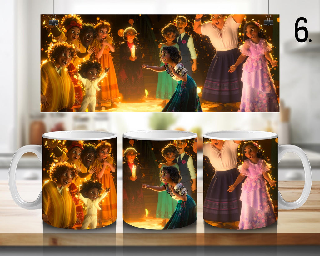 Encanto, Disney Pack, Mirabel , Bruno, Félix , Luisa , Julieta | 100% CERAMIC MUG, 11Oz = 330ml