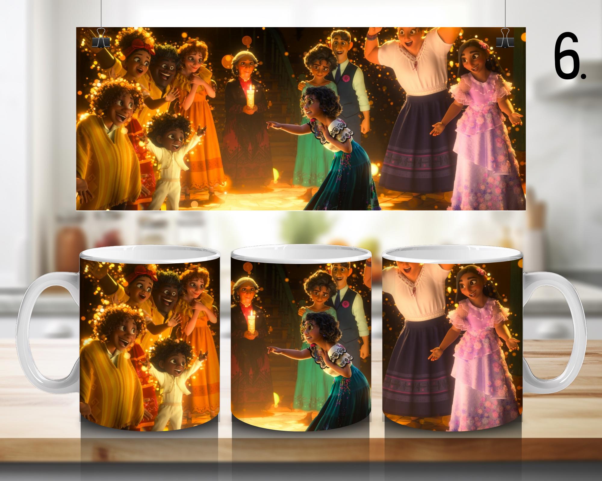 Encanto, Disney Pack, Mirabel , Bruno, Félix , Luisa , Julieta | 100% CERAMIC MUG, 11Oz = 330ml