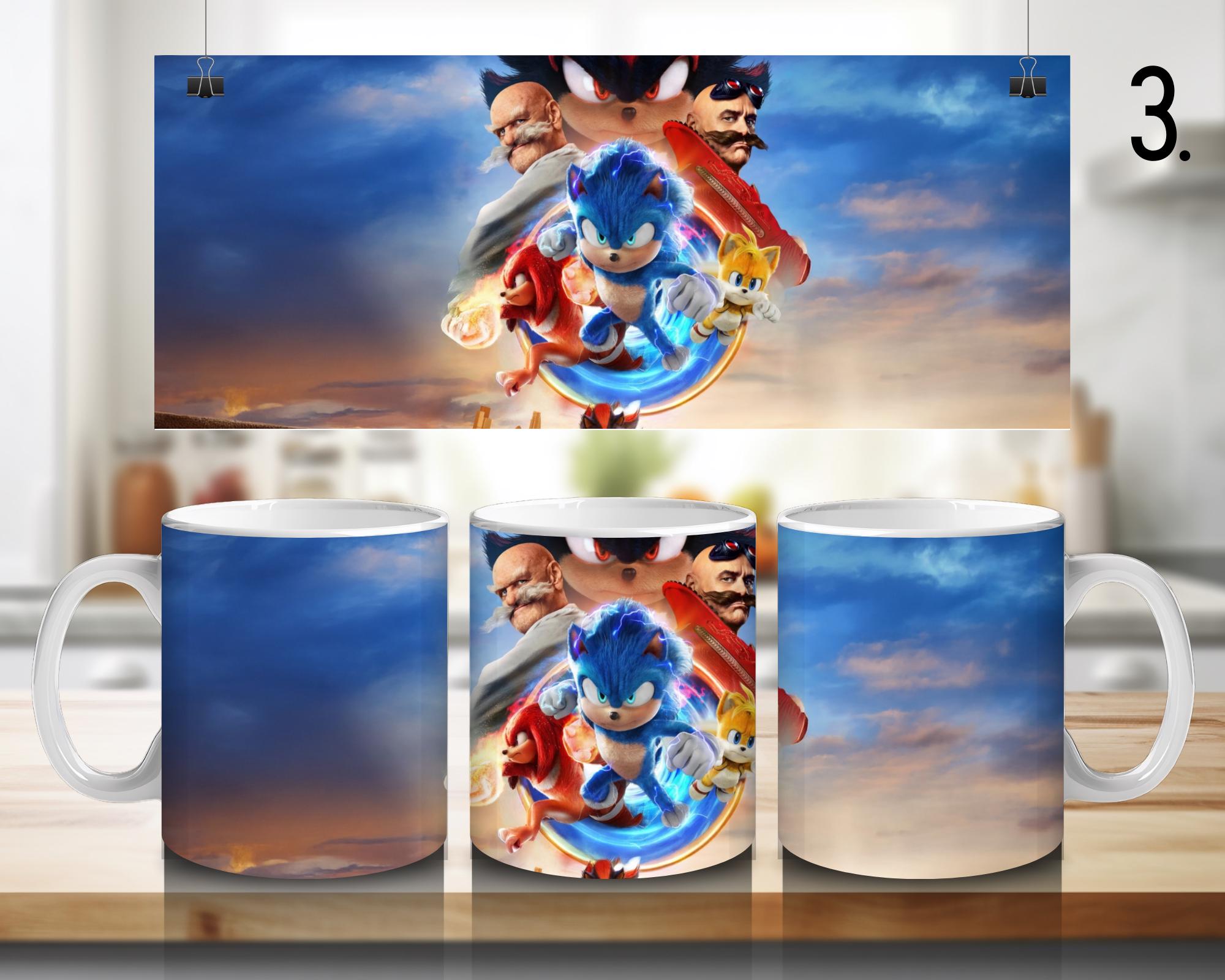 Sonic the Hedgehog, Sonic, Shadow, Knuckles, Tails, Dr Eggman | 100% CERAMIC MUG, 11Oz = 330ml