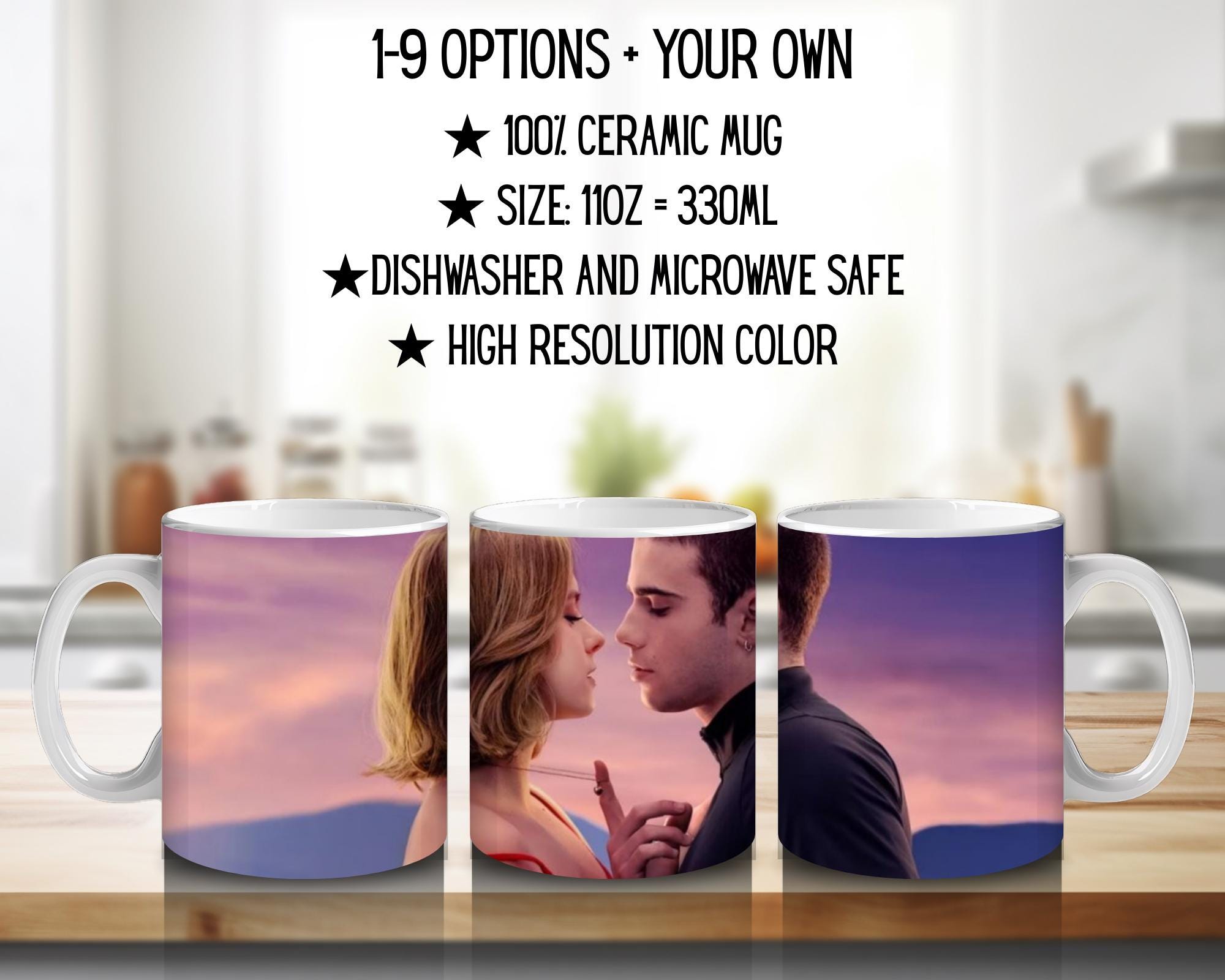 Through My Window, A través de mi ventana, Raquel, Ares, Apolo, Samy, Artemis | 100% CERAMIC MUG, 11Oz = 330ml