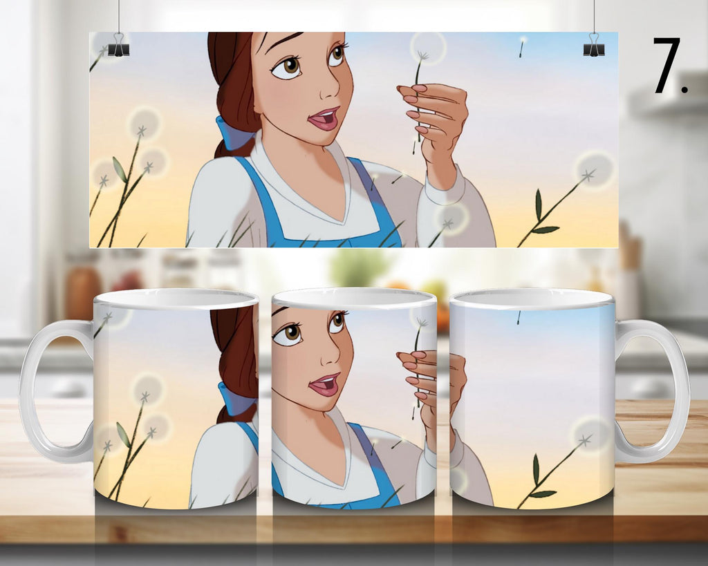 Belle, Beauty Beast, Princess, Beauty and the Beast, Princess Party, Disney | 100% CERAMIC MUG, 11Oz = 330ml