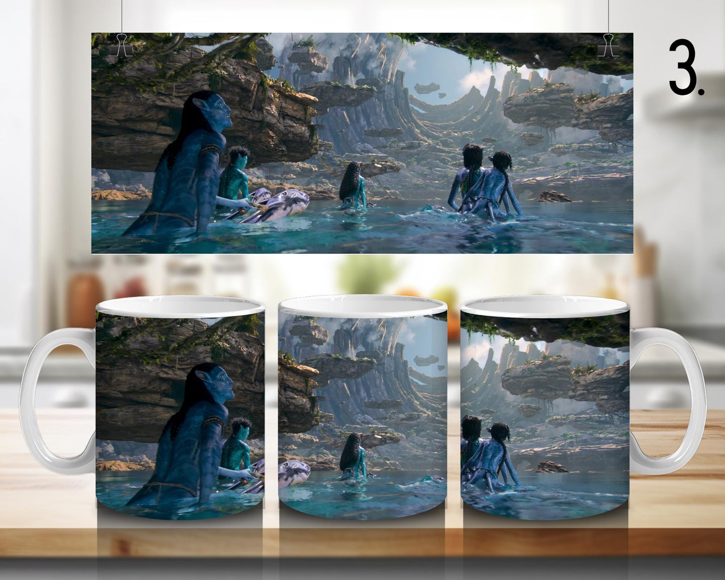 Kubek ceramiczny Avatar / Avatar – Pandora, Jake Sully i Neytiri