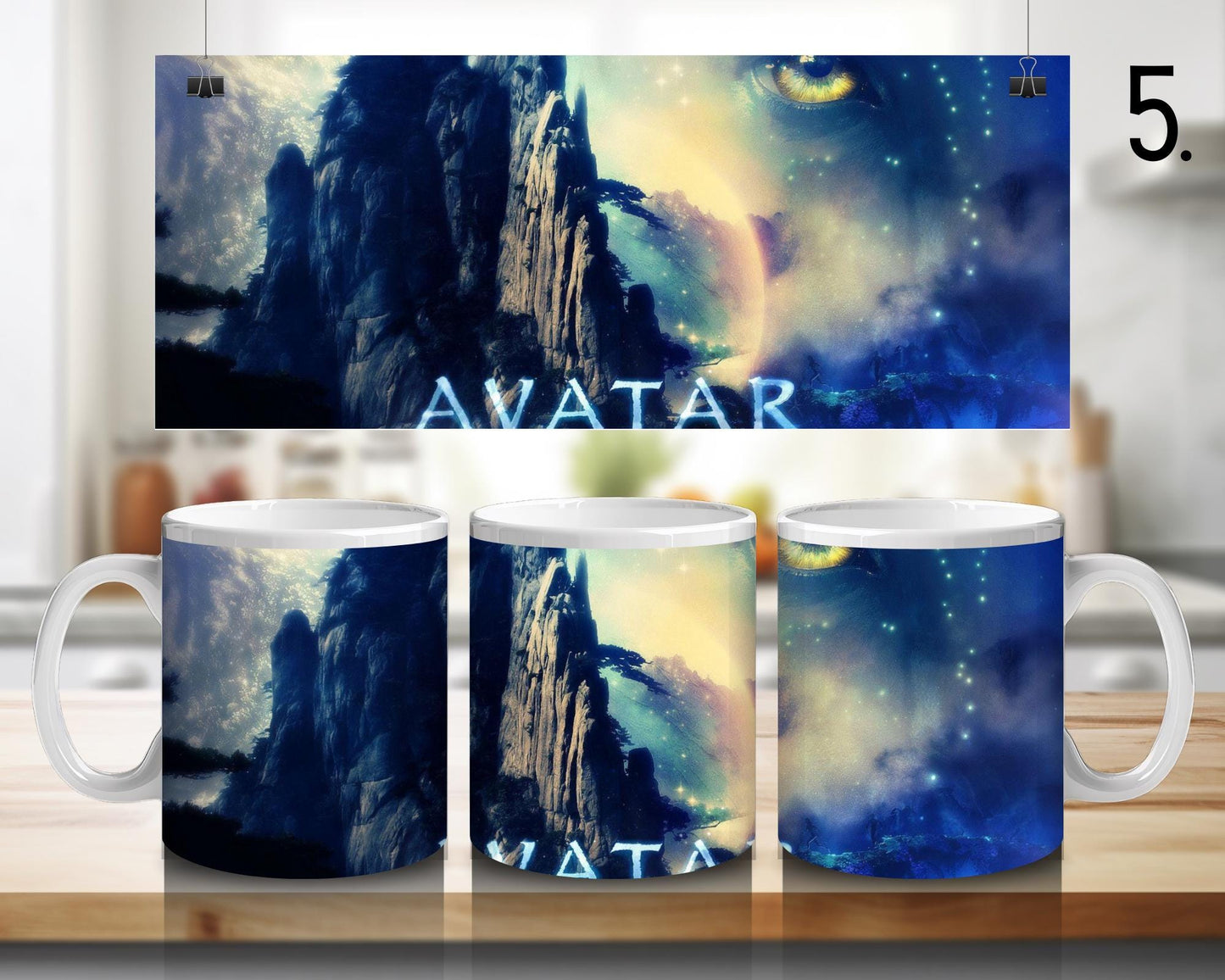 Kubek ceramiczny Avatar / Avatar – Pandora, Jake Sully i Neytiri