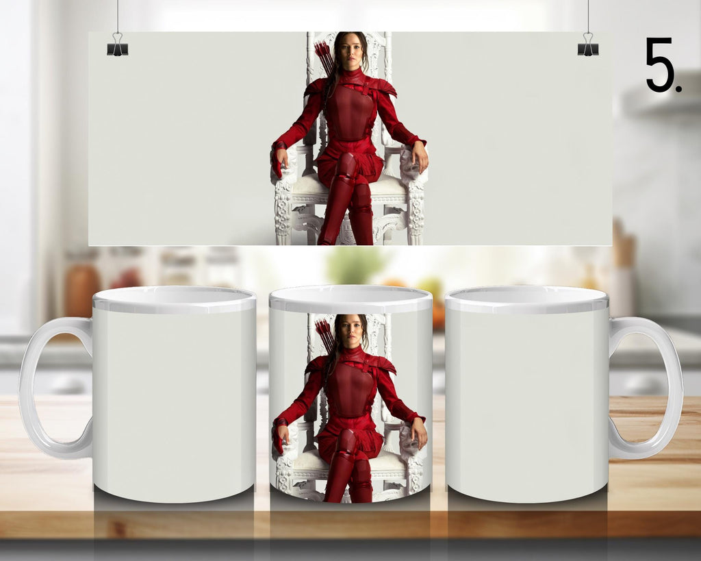 The Hunger Games, Katniss Everdeen, Peeta Mellark, Gale Hawthorne, Haymitch, Effie, movie  | 100% CERAMIC MUG, 11Oz = 330ml
