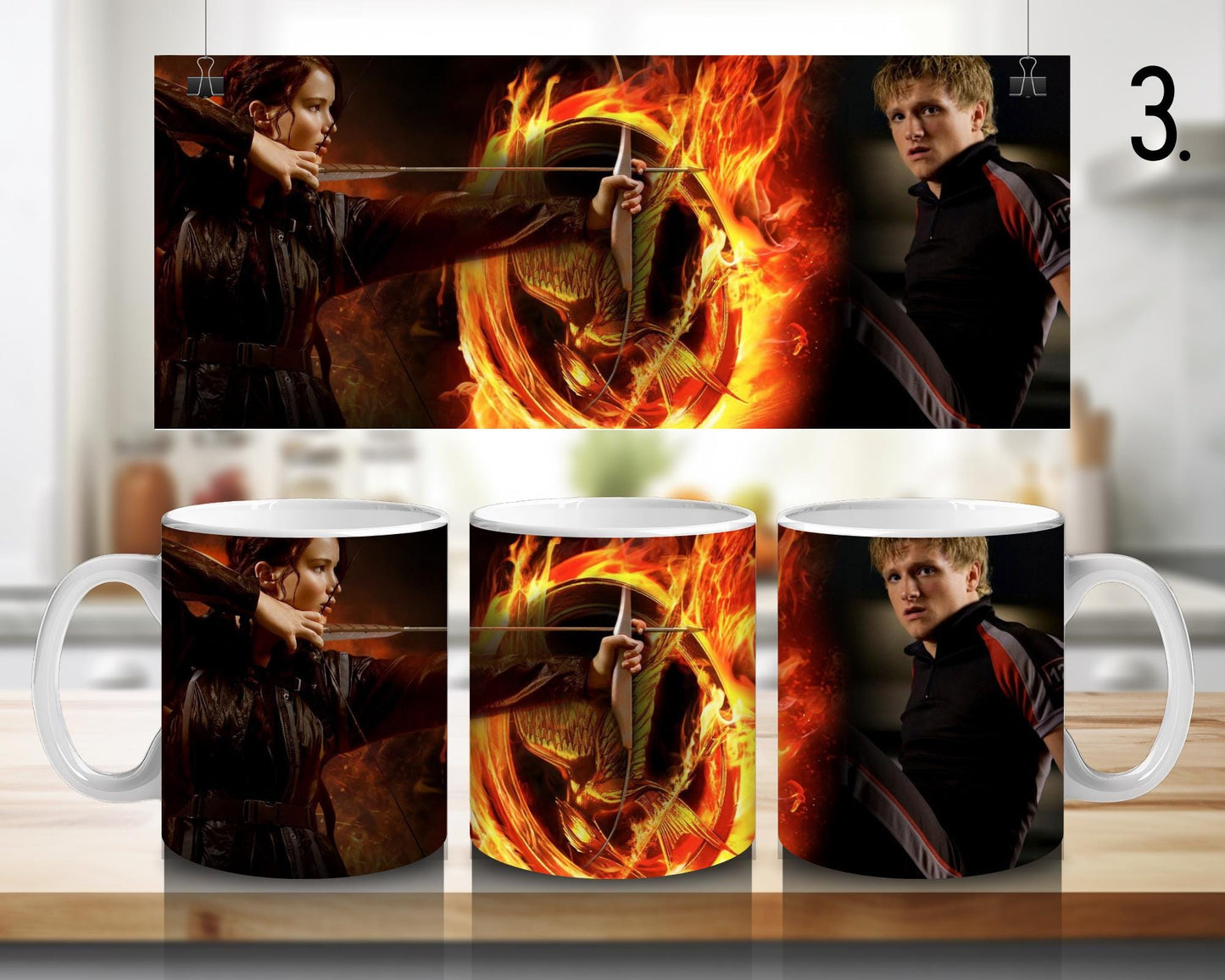 Kubek ceramiczny Igrzyska Śmierci / The Hunger Games – Katniss Everdeen i Peeta Mellark