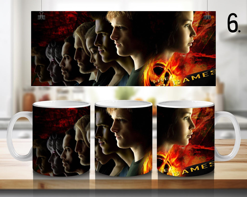 The Hunger Games, Katniss Everdeen, Peeta Mellark, Gale Hawthorne, Haymitch, Effie, movie  | 100% CERAMIC MUG, 11Oz = 330ml