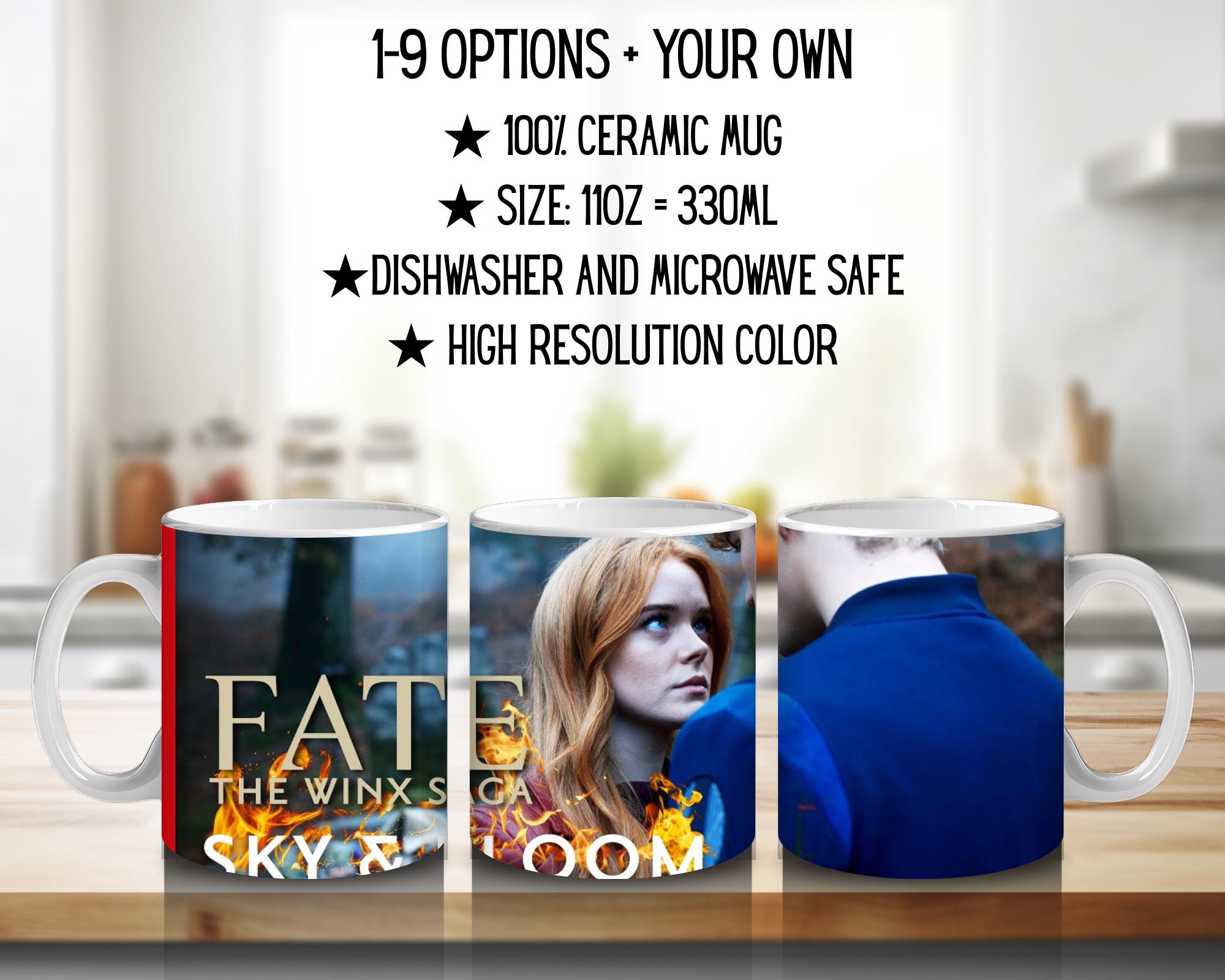 Fate: The Winx Saga, Bloom, Stella, Sky, Musa, Aisha, Riven, Beatrix, Terra, Dane  | 100% CERAMIC MUG, 11Oz = 330ml