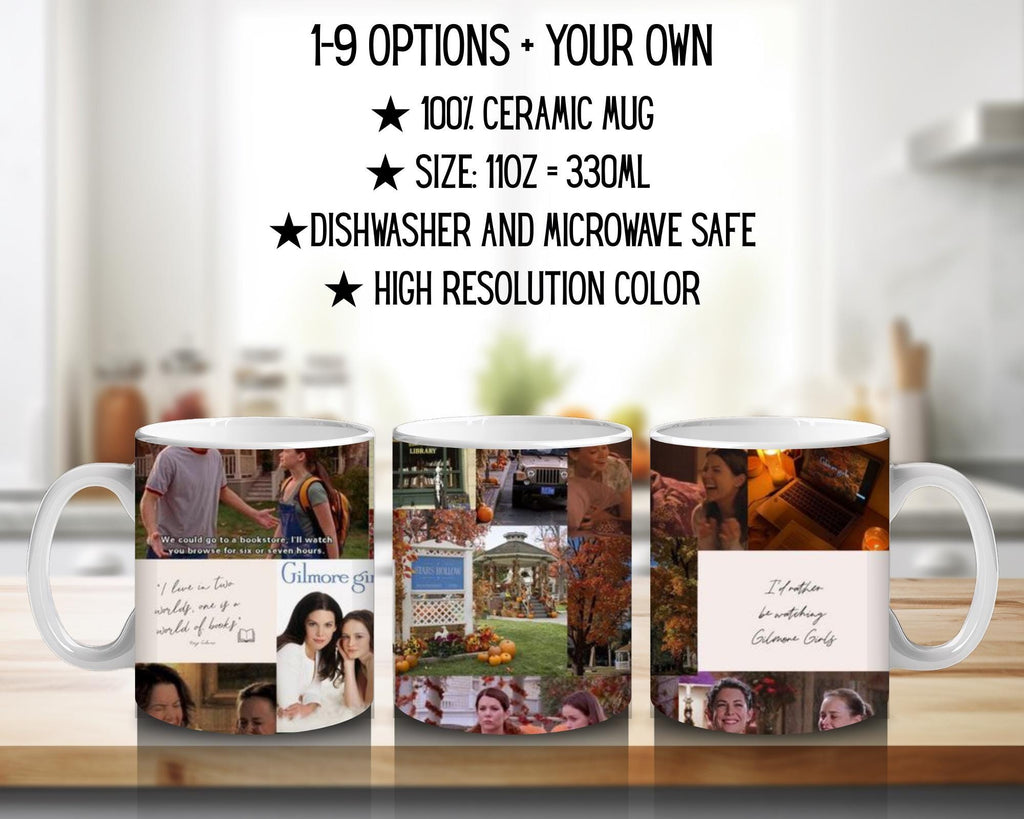 Gilmore Girls, Lorelai Gilmore, Rory Gilmore, Luke Danes, Sookie St. James, Michel Gerard, Luke Danes, Dean | 100% CERAMIC MUG, 11Oz = 330ml