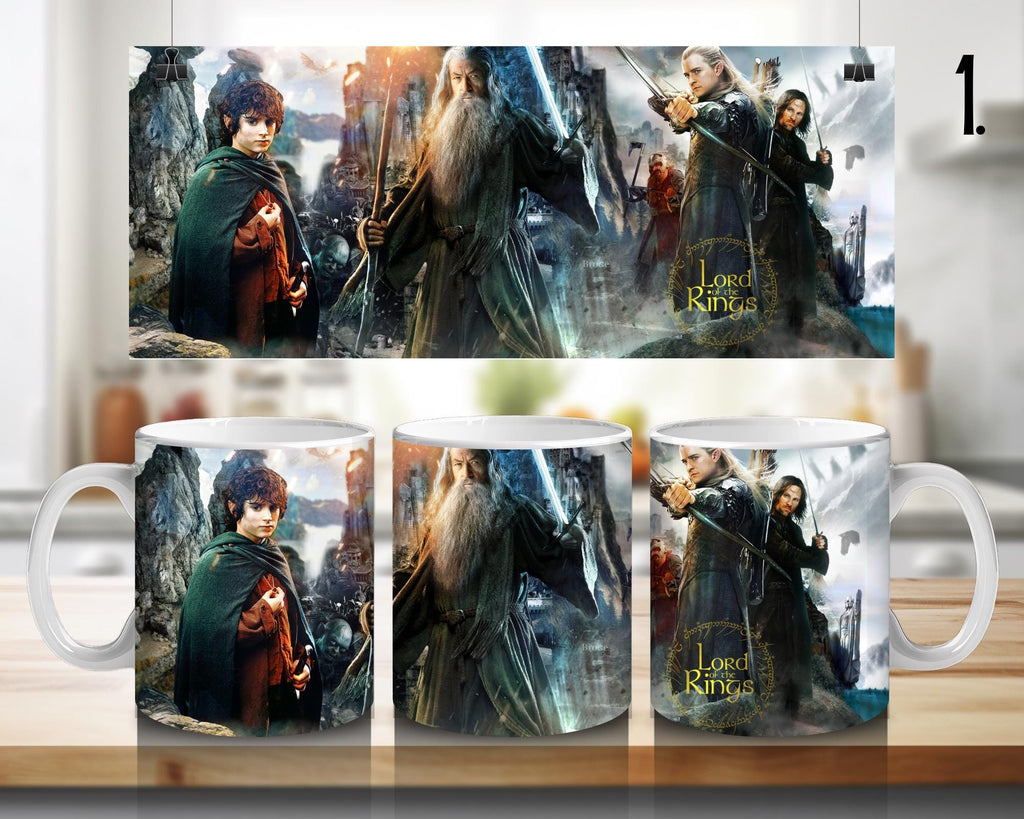 The Lord of the Rings, Frodo Baggins, Samwise Gamgee, Peregrin Took, Meriadok Brandybuck, Bilbo, Legolas | 100% CERAMIC MUG, 11Oz = 330ml