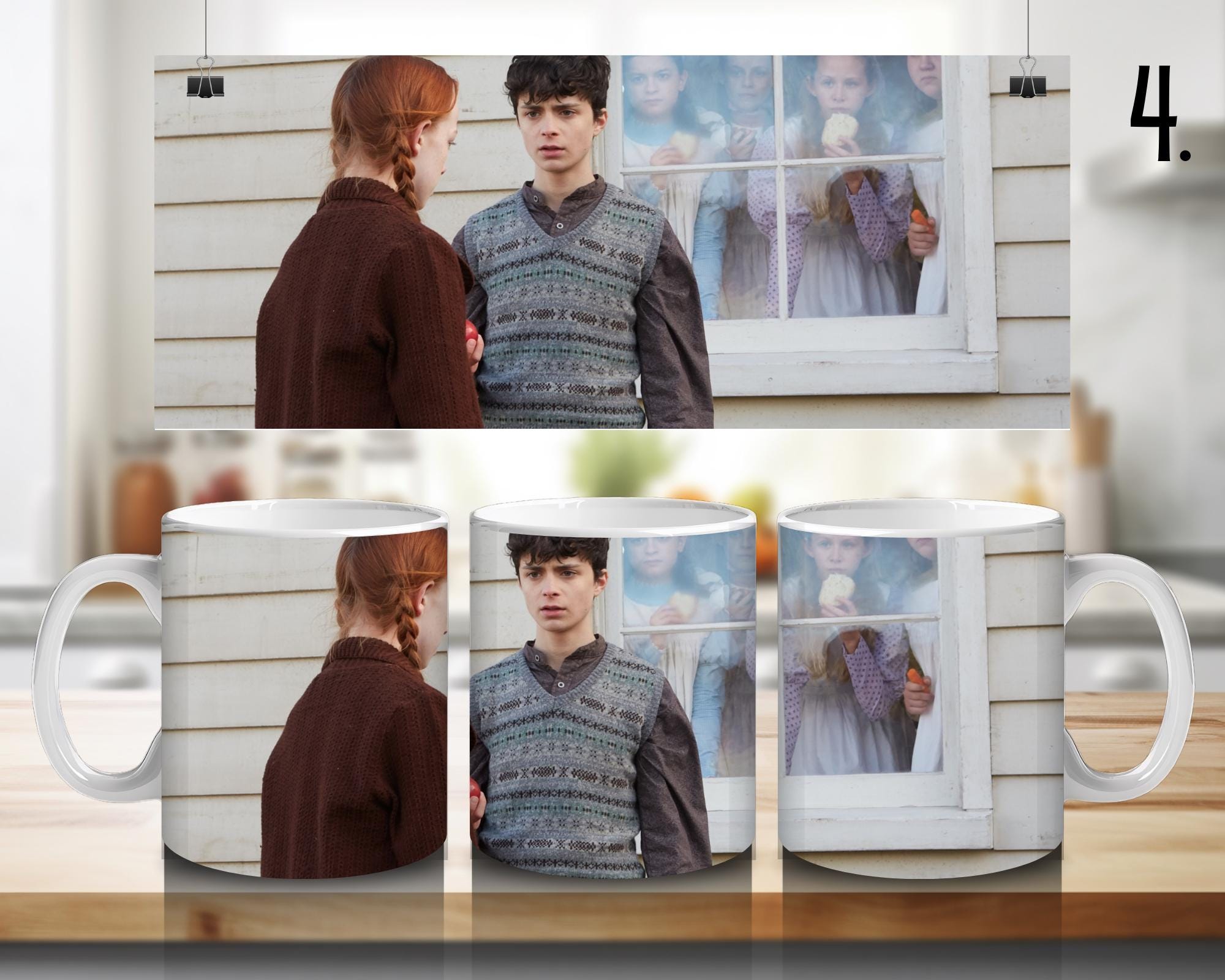 Anne with an "e", Anne Shirley, Diana Barry, Gilbert Blythe, Anna and Gilbert  | 100% CERAMIC MUG, 11Oz = 330ml