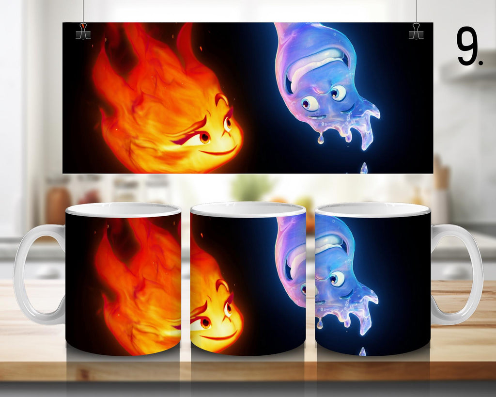 Elemental, Disney Pack, Ember Lumen, Gale, Lake | 100% CERAMIC MUG, 11Oz = 330ml