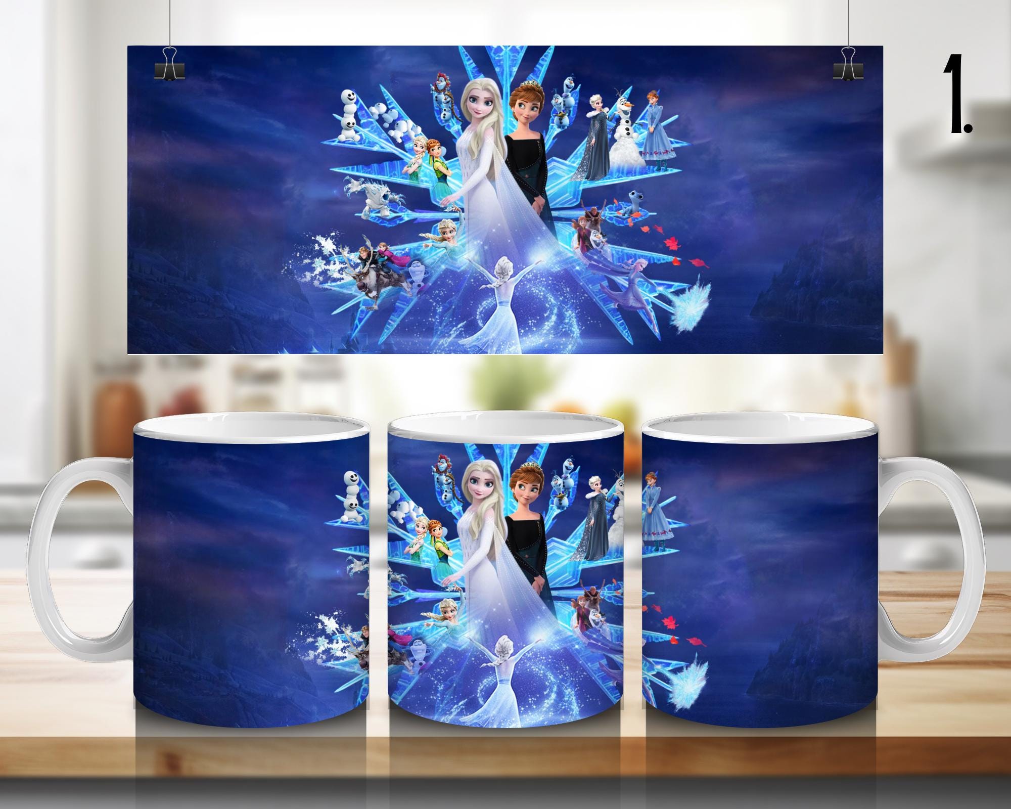 Frozen, Disney Pack, Olaf, Anna, Elsa, Swen, Arendalle  | 100% CERAMIC MUG, 11Oz = 330ml