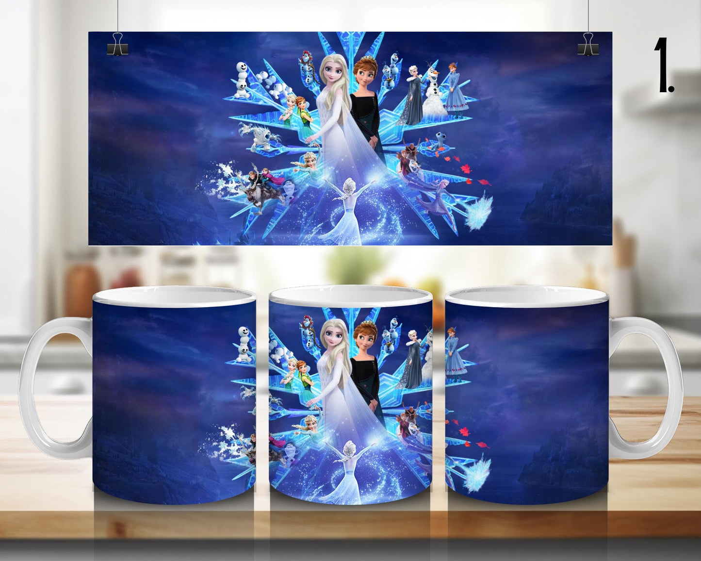 Kubek ceramiczny Kraina Lodu / Frozen – Elsa, Anna i Olaf