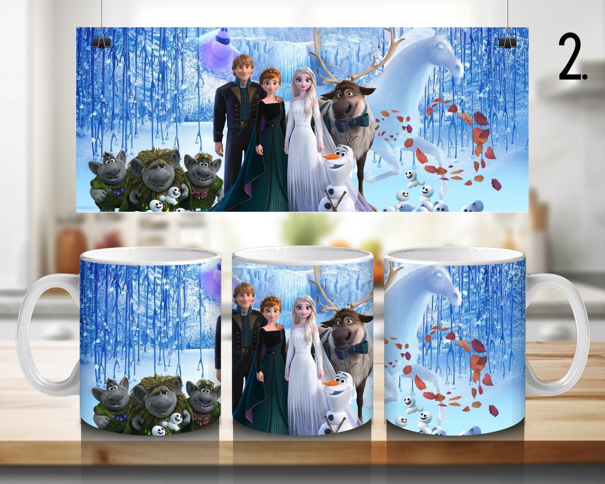 Frozen, Disney Pack, Olaf, Anna, Elsa, Swen, Arendalle  | 100% CERAMIC MUG, 11Oz = 330ml