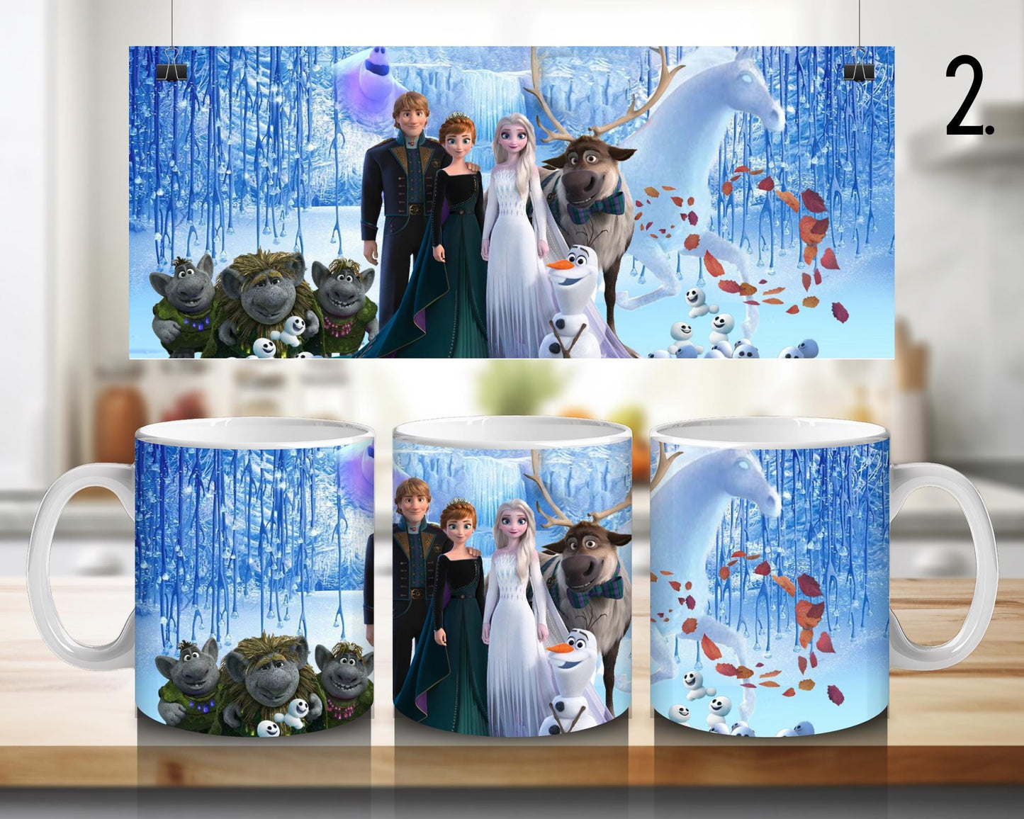 Kubek ceramiczny Kraina Lodu / Frozen – Elsa, Anna i Olaf