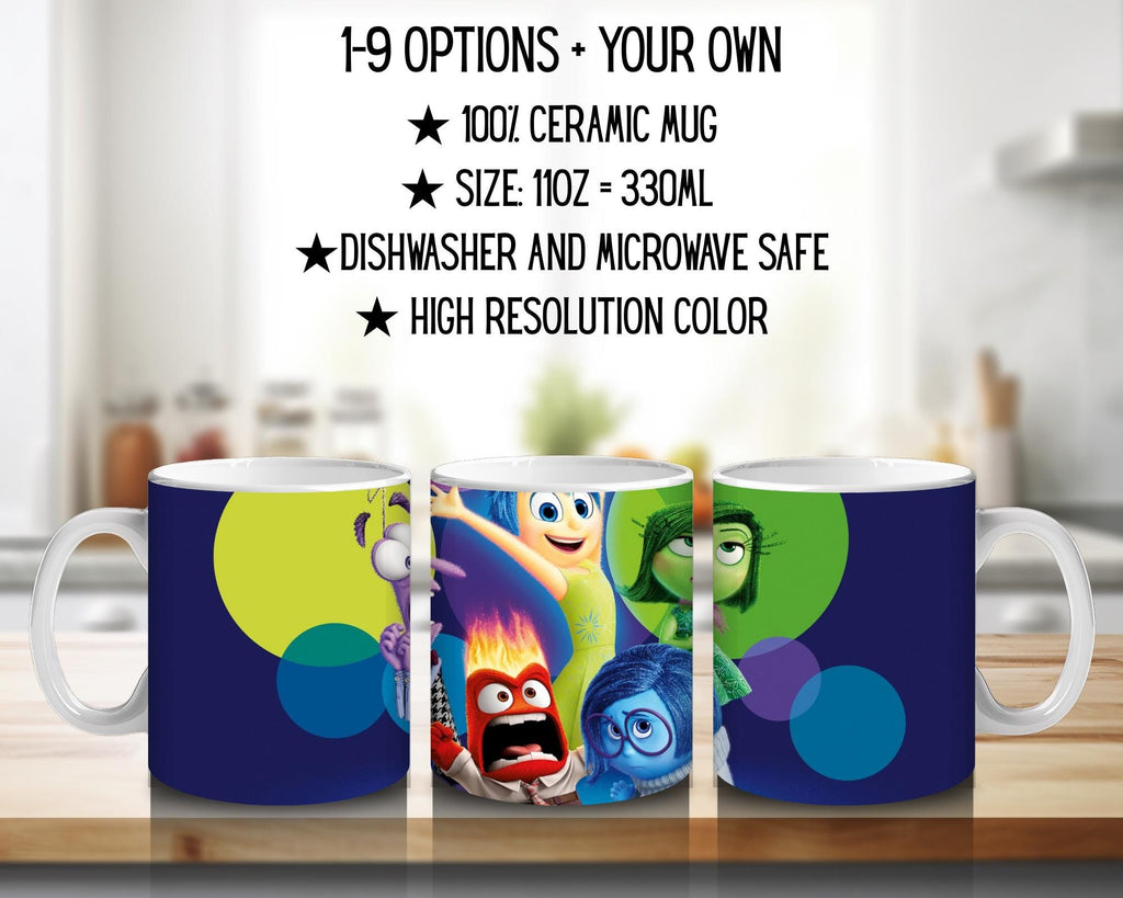 Inside Out, Disney Pack  | 100% CERAMIC MUG, 11Oz = 330ml