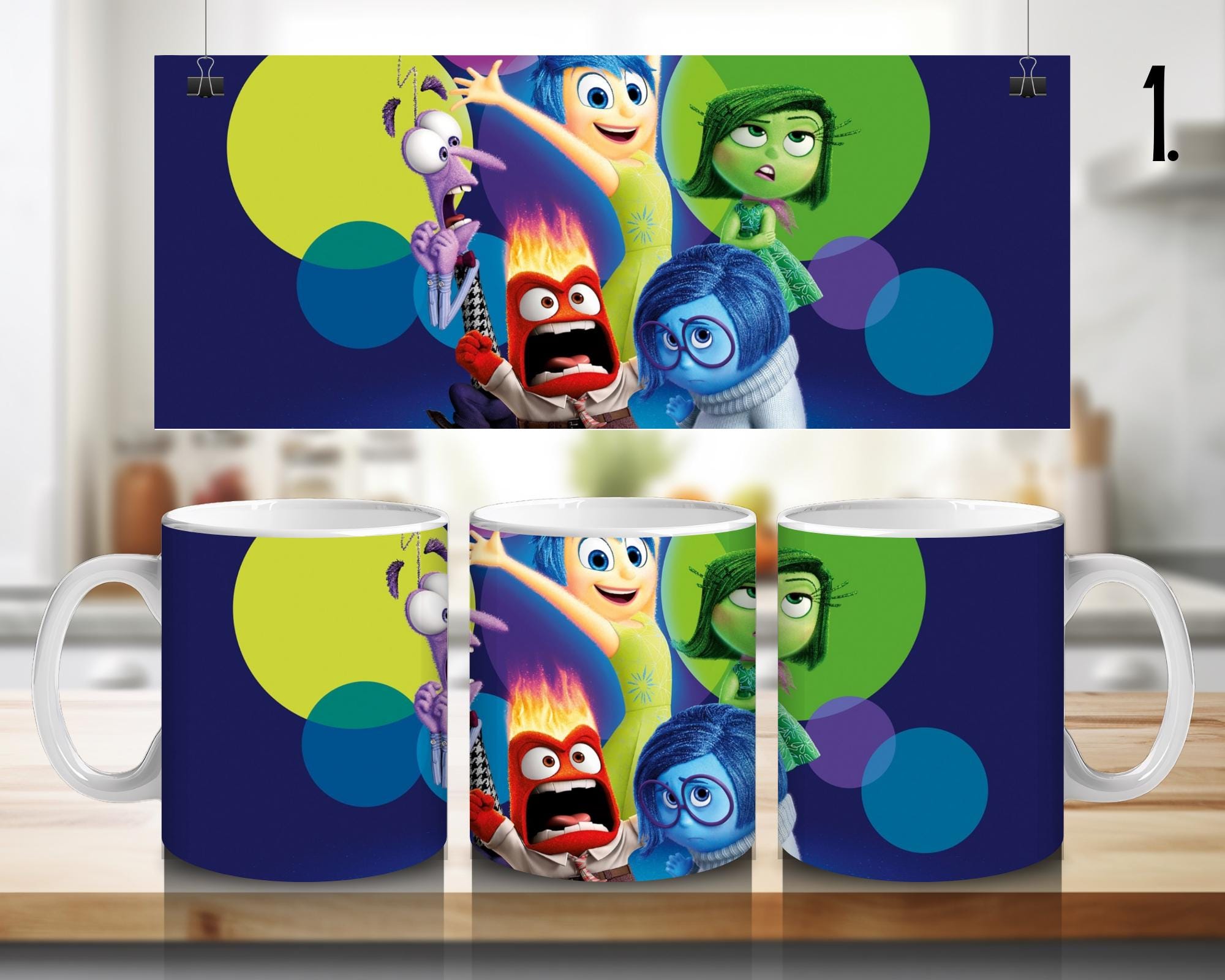 Inside Out, Disney Pack  | 100% CERAMIC MUG, 11Oz = 330ml