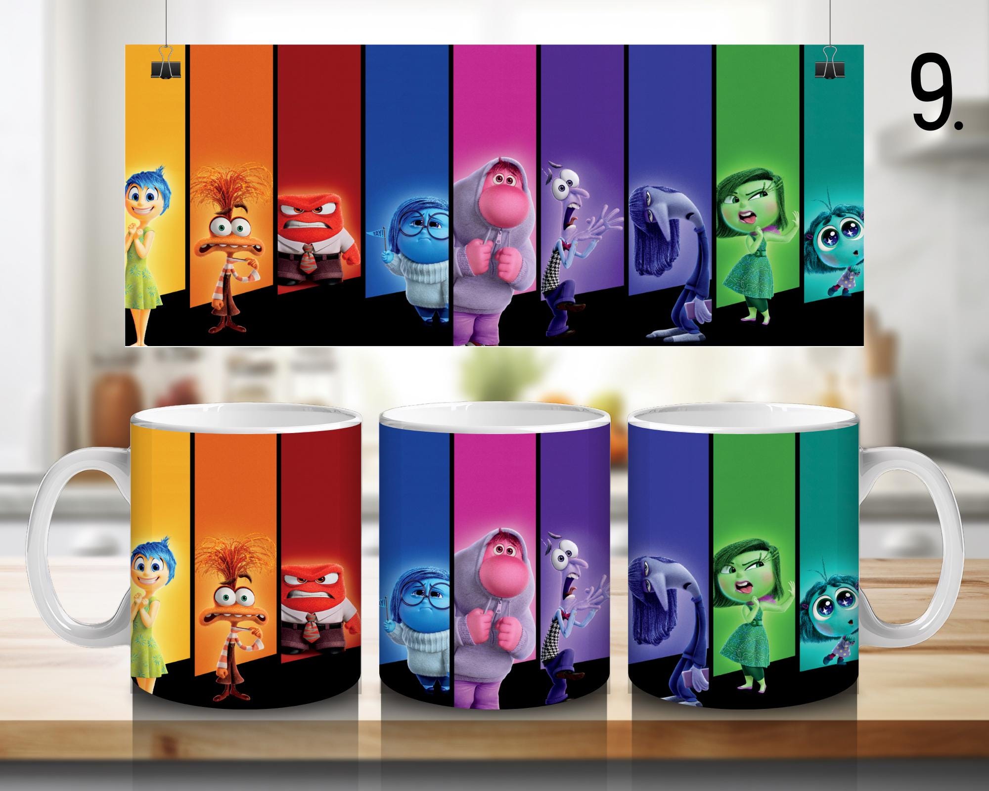 Inside Out, Disney Pack  | 100% CERAMIC MUG, 11Oz = 330ml