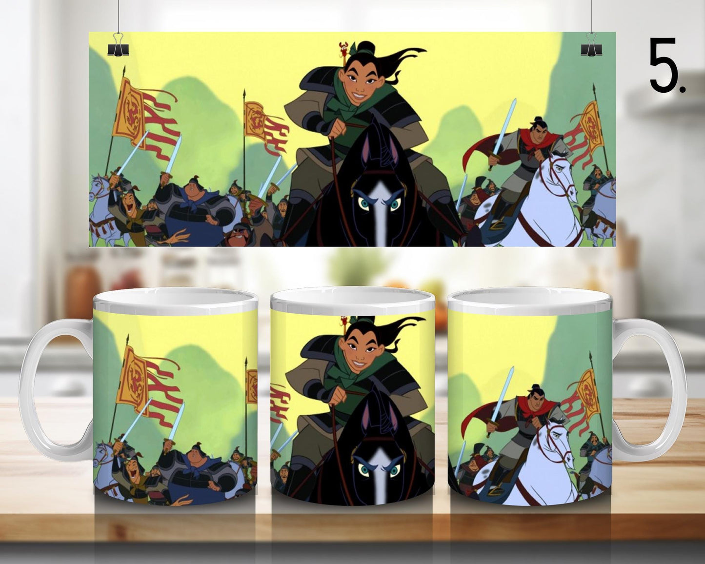 Mulan Ceramic Mug / Mulan – Mushu and Li Shang