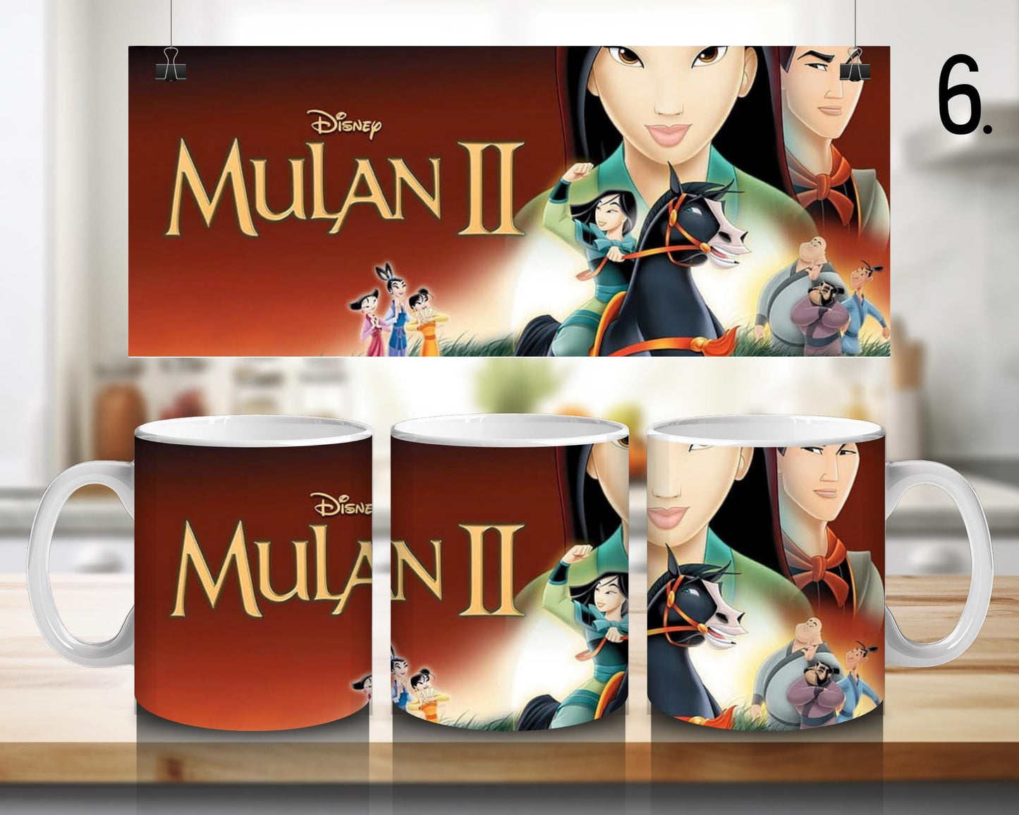 Mulan Ceramic Mug / Mulan – Mushu and Li Shang