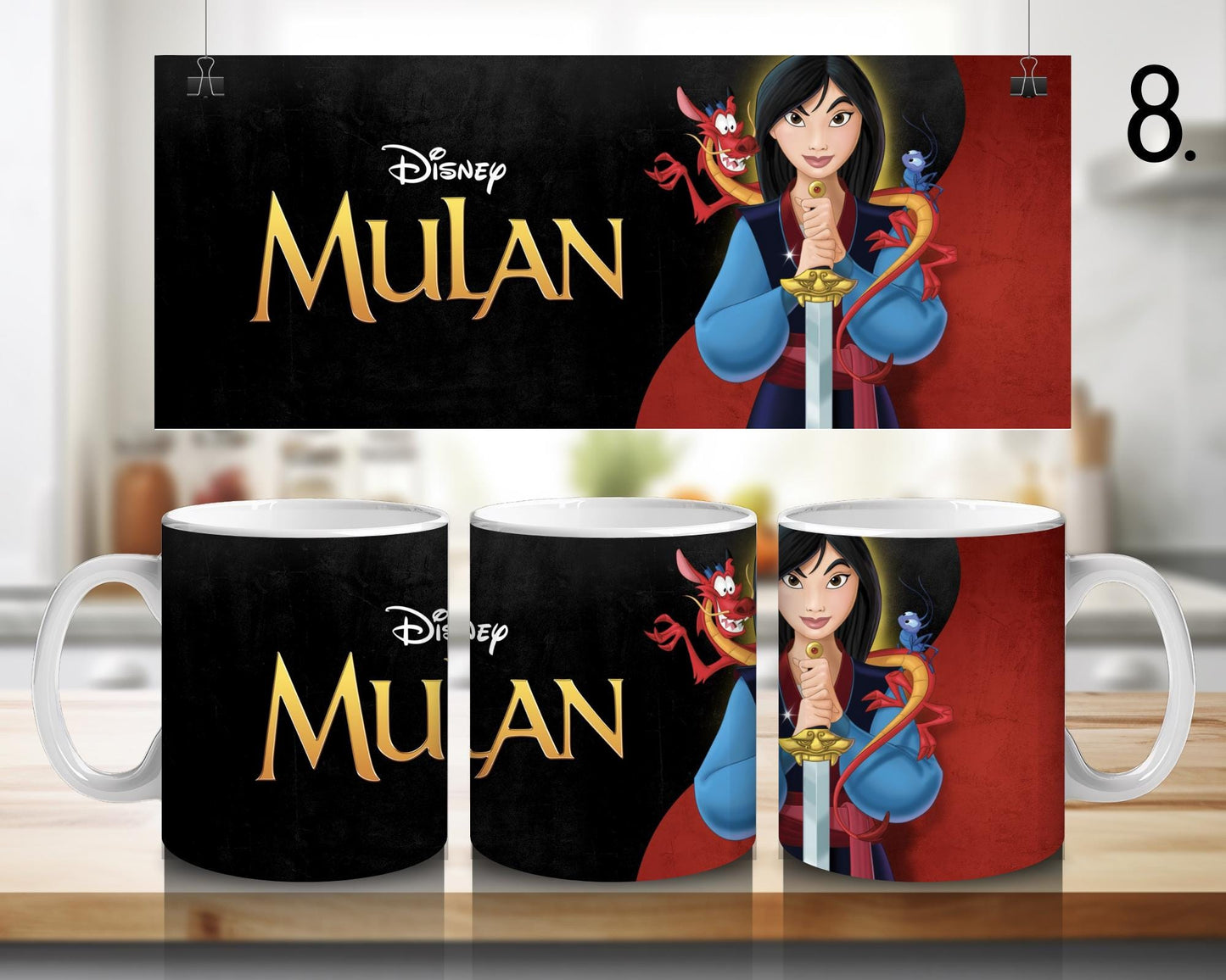 Mulan Ceramic Mug / Mulan – Mushu and Li Shang