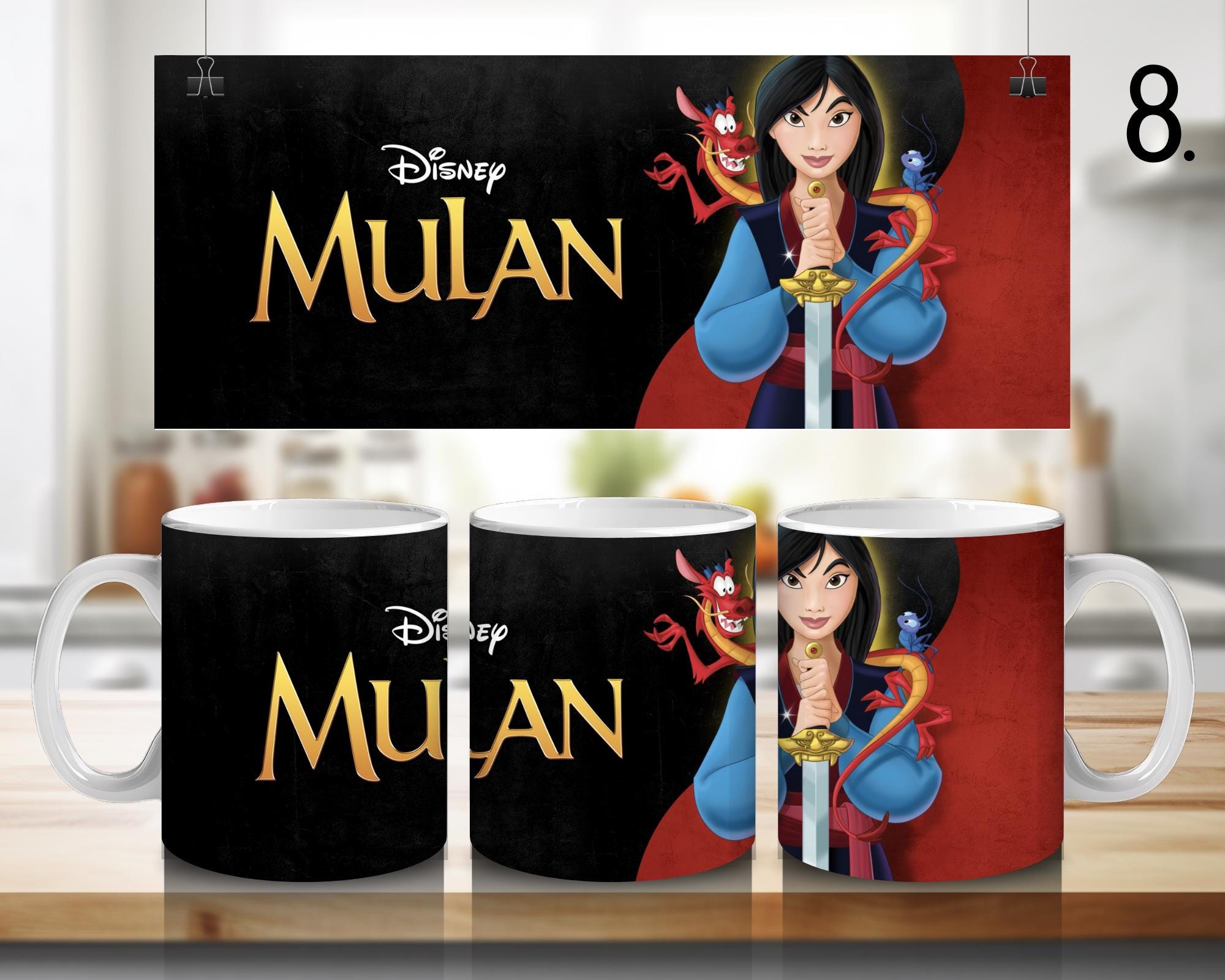 Mulan, Mushu, Li Shang, Disney Pack  | 100% CERAMIC MUG, 11Oz = 330ml